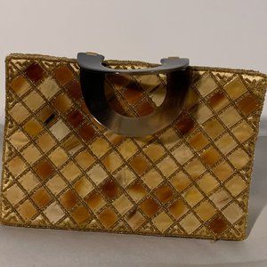 Vintage Celluloid faux tortoise shell pocket book